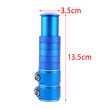 Maxbell Bike Fork Shaft Extender Bike Handlebar Height Adapter for Mountain Bike blue 13cmx3.5cm