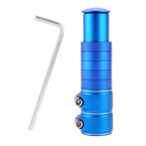 Maxbell Bike Fork Shaft Extender Bike Handlebar Height Adapter for Mountain Bike blue 13cmx3.5cm