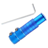 Maxbell Bike Fork Shaft Extender Bike Handlebar Height Adapter for Mountain Bike blue 13cmx3.5cm