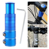 Maxbell Bike Fork Shaft Extender Bike Handlebar Height Adapter for Mountain Bike blue 13cmx3.5cm