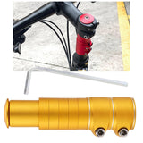 Maxbell Bike Fork Shaft Extender Bike Handlebar Height Adapter for Mountain Bike Aureate 13cmx3.5cm