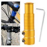 Maxbell Bike Fork Shaft Extender Bike Handlebar Height Adapter for Mountain Bike Aureate 13cmx3.5cm
