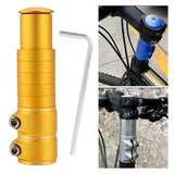Maxbell Bike Fork Shaft Extender Bike Handlebar Height Adapter for Mountain Bike Aureate 13cmx3.5cm
