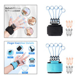 Maxbell Grip Strengthener Finger Gripper Trainer for Bass Players Pianists Blue