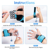 Maxbell Grip Strengthener Finger Gripper Trainer for Bass Players Pianists Blue