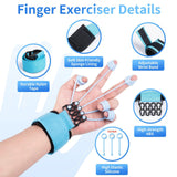 Maxbell Grip Strengthener Finger Gripper Trainer for Bass Players Pianists Blue