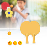 Maxbell Children's Hanging Table Tennis Trainer Exercise Equipment Self Training Yellow 2 Paddles