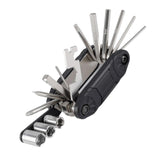 Maxbell 16 in 1 Bike Tire Repair Wrench Tool Multifunctional for Travel Repairing Black