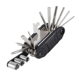 Maxbell 16 in 1 Bike Tire Repair Wrench Tool Multifunctional for Travel Repairing Black