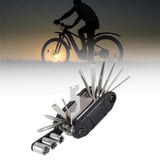 Maxbell 16 in 1 Bike Tire Repair Wrench Tool Multifunctional for Travel Repairing Black