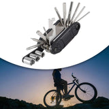 Maxbell 16 in 1 Bike Tire Repair Wrench Tool Multifunctional for Travel Repairing Black