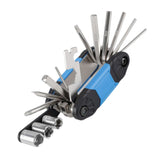 Maxbell 16 in 1 Bike Tire Repair Wrench Tool Multifunctional for Travel Repairing Blue