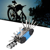 Maxbell 16 in 1 Bike Tire Repair Wrench Tool Multifunctional for Travel Repairing Blue