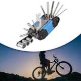Maxbell 16 in 1 Bike Tire Repair Wrench Tool Multifunctional for Travel Repairing Blue