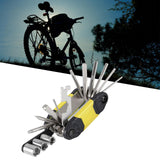 Maxbell 16 in 1 Bike Tire Repair Wrench Tool Multifunctional for Travel Repairing Yellow