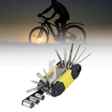 Maxbell 16 in 1 Bike Tire Repair Wrench Tool Multifunctional for Travel Repairing Yellow