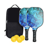 Maxbell Pickleball Paddle Set Includes 2 Rackets, 4 Balls, Carry Bag for Indoor Kids