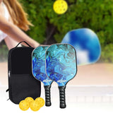 Maxbell Pickleball Paddle Set Includes 2 Rackets, 4 Balls, Carry Bag for Indoor Kids