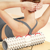 Maxbell Yoga Column Foam Roller Pliable for Gym Equipment Body Stretching Sport White