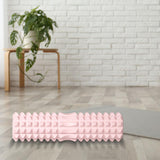 Maxbell Yoga Column Foam Roller Pliable for Gym Equipment Body Stretching Sport Pink