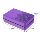 Maxbell Yoga Block High Density EVA Foam Blocks Balance Trainer Non Slip for Fitness Violet