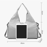 Maxbell Portable Women Gym Bag Sports Duffel Bag Luggage Bag for Outddor Workout Gray