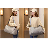 Maxbell Portable Women Gym Bag Sports Duffel Bag Luggage Bag for Outddor Workout Gray