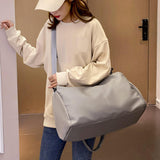 Maxbell Portable Women Gym Bag Sports Duffel Bag Luggage Bag for Outddor Workout Gray