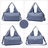 Maxbell Portable Women Gym Bag Sports Duffel Bag Luggage Bag for Outddor Workout Blue