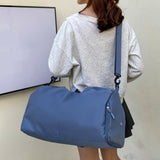 Maxbell Portable Women Gym Bag Sports Duffel Bag Luggage Bag for Outddor Workout Blue