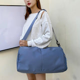Maxbell Portable Women Gym Bag Sports Duffel Bag Luggage Bag for Outddor Workout Blue