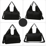 Maxbell Portable Women Gym Bag Sports Duffel Bag Luggage Bag for Outddor Workout Black
