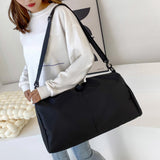 Maxbell Portable Women Gym Bag Sports Duffel Bag Luggage Bag for Outddor Workout Black