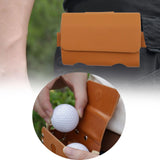 Maxbell Portable Golf Ball Storage Bag Pouch Belt Waist Bag Organizer Unisex Holder Brown