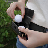 Maxbell Portable Golf Ball Storage Bag Pouch Belt Waist Bag Organizer Unisex Holder Black