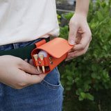 Maxbell Portable Golf Ball Storage Bag Pouch Belt Waist Bag Organizer Unisex Holder Orange