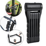 Maxbell Folding Cycling Lock Key Lock Devices Safety Lock Portable for Scooter Black