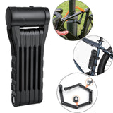 Maxbell Folding Cycling Lock Key Lock Devices Safety Lock Portable for Scooter Black