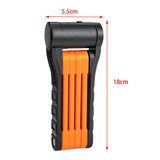 Maxbell Folding Cycling Lock Key Lock Devices Safety Lock Portable for Scooter Orange