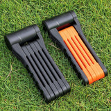 Maxbell Folding Cycling Lock Key Lock Devices Safety Lock Portable for Scooter Orange