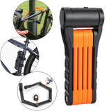 Maxbell Folding Cycling Lock Key Lock Devices Safety Lock Portable for Scooter Orange