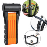 Maxbell Folding Cycling Lock Key Lock Devices Safety Lock Portable for Scooter Orange