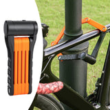 Maxbell Folding Cycling Lock Key Lock Devices Safety Lock Portable for Scooter Orange