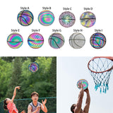 Maxbell PU Glowing Basketball Training Equipment Glow in The Dark for Girls Boys Style A