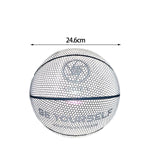 Maxbell Luminous Basketball Size 7 Holographic Glowing Basket Ball for Match Teens White Black Tire