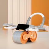 Maxbell Ab Rollers Wheel Workout Equipment Automatic Return for Waist Leg Exercise orange