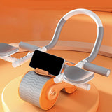 Maxbell Ab Rollers Wheel Workout Equipment Automatic Return for Waist Leg Exercise orange