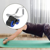 Maxbell Ab Exercisers Abdominal Trainers Automatic Return Abdominal Roller Wheel Blue