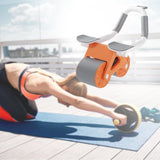 Maxbell Ab Exercisers Abdominal Trainers Automatic Return Abdominal Roller Wheel Orange