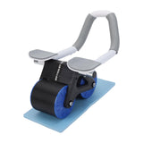 Maxbell Elbow Support Ab Roller Wheel Multi Ab Machine Automatic Return Blue